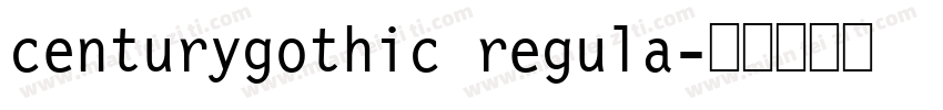 centurygothic regula字体转换